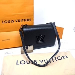 🚨Sale 🦄🎉HP🎉Louis Vuitton All Matte Black Twist MM Shoulder bag💕Rare!